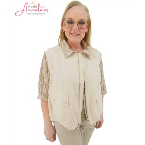 Red Button Gilet Ivy Ritsluiting Pearl Red Button Gilet Ivy Ritsluiting Pearl